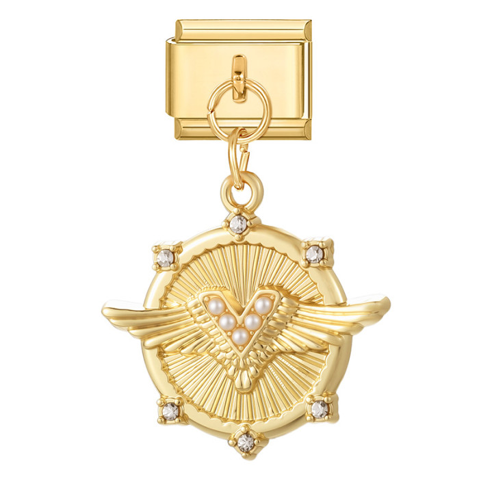 Module Gold Pendant Magic Necklace Bracelet Vintage Italian Exquisite DIY Creative Jewelry Personalized Accessories