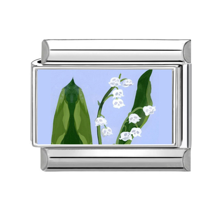 Flower Element Exquisite Versatile Stainless Steel Accessories DIY Creative Multifunctional Italian Interlocking Module Bracelet