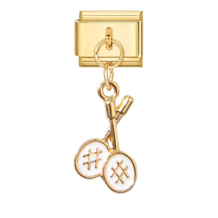 Cross-Border Charms Italian Racket Style Bracelet Module Fashion Light Luxury Bracelet DIY Accessories Creative Jewelry