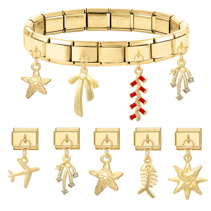 Cross-Border Charms Fashion DIY Exquisite Italian Creative Pendant Module Bracelet Necklace Ring Accessories Jewelry