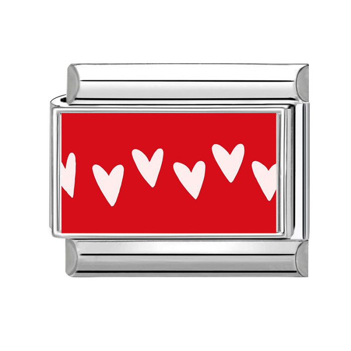 Red Series Heart Digital Butterfly Element Multifunctional Italian Creative DIY Connectable Module Bracelet