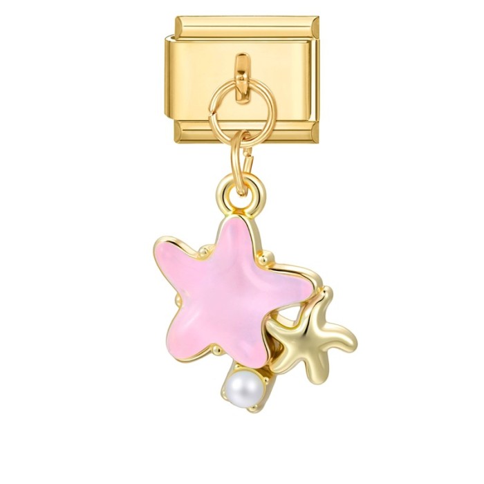 Italian Module Creative Gold Pendant Jewelry Accessories Creative Multifunctional DIY Sweet Retro Bracelet