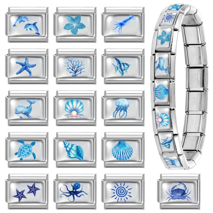 Italian Modular Ocean Elements Fashion DIY Creative Multifunctional Italian Interlocking Modular Bracelet