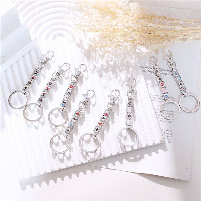 Italian Module Keychain Bracelet Vintage Creative Personality Fashion DIY Italian Module Finished Keychain