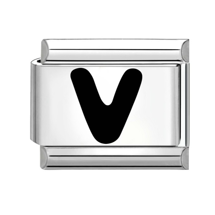 Steel Color Charms Module Fashion DIY Interlocking Bracelet Letter Style Creative Jewelry Multifunctional Exquisite Accessories