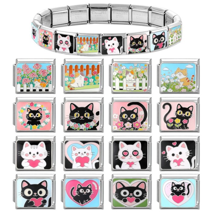 Italian Charms Fashion Creative Module Connectable Multifunctional DIY Fresh Sweet Bracelet Jewelry Accessories
