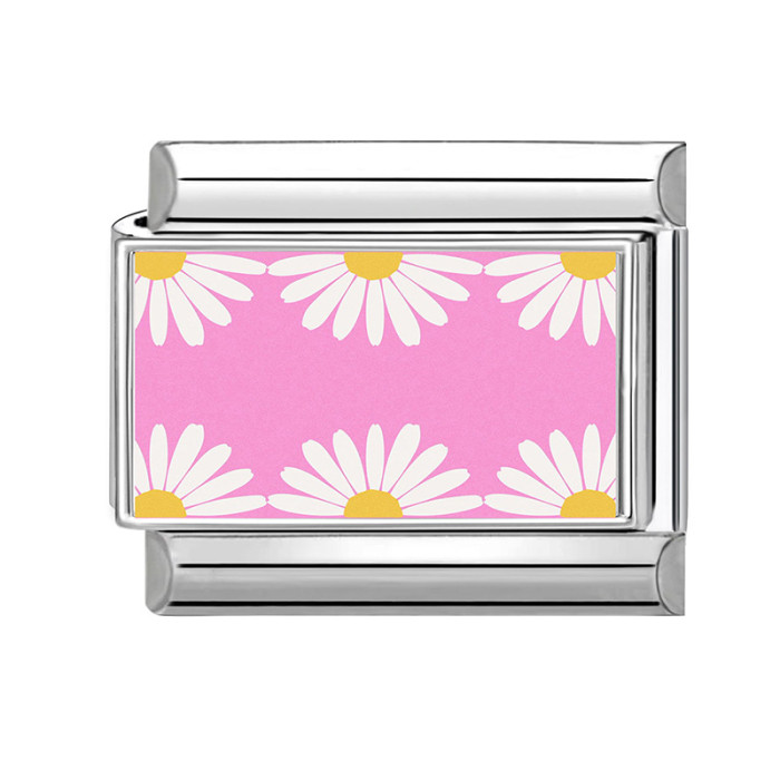 Cross-border EU Pink Eye Flower Element Multifunctional Italian Creative DIY Splicable Module Bracelet