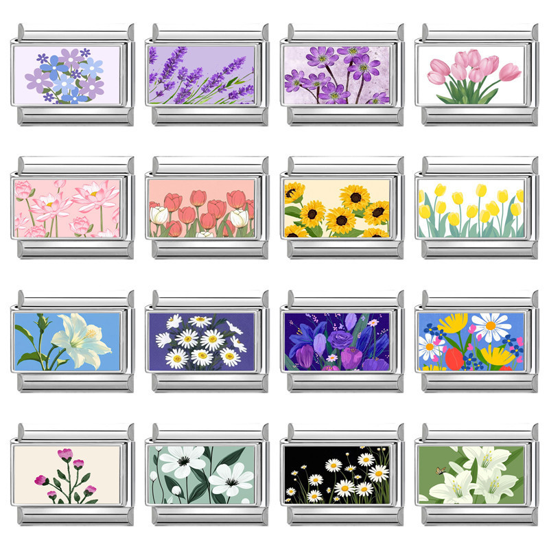 Flower Series DIY Cute Cartoon Style Multi-Functional Module Italian Creative Splicable Jewelry Accessories Bracelet