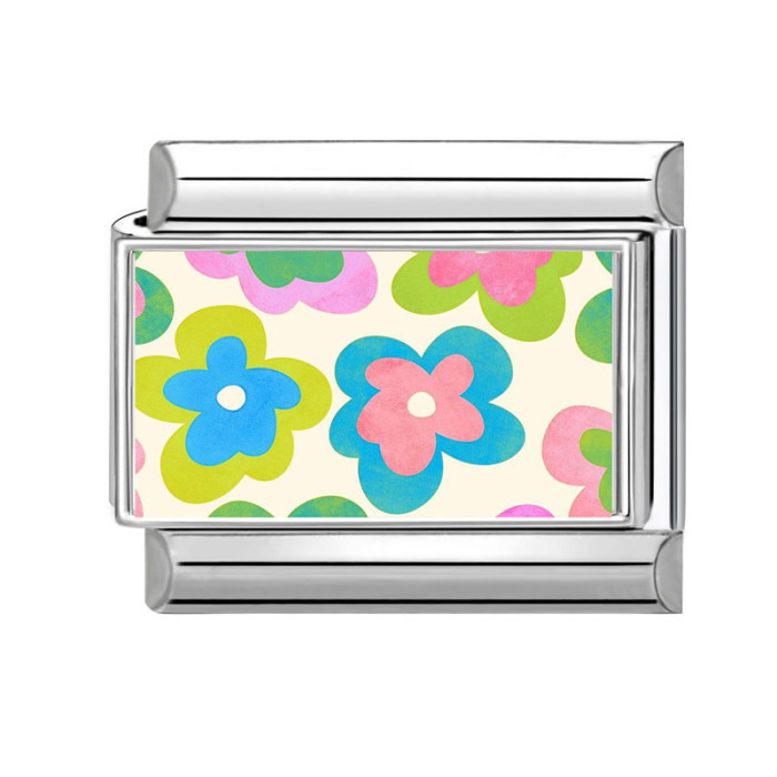 Cross-Border EU Fresh Floral Style Multifunctional Italian Fresh Creative DIY Splicable Module Bracelet