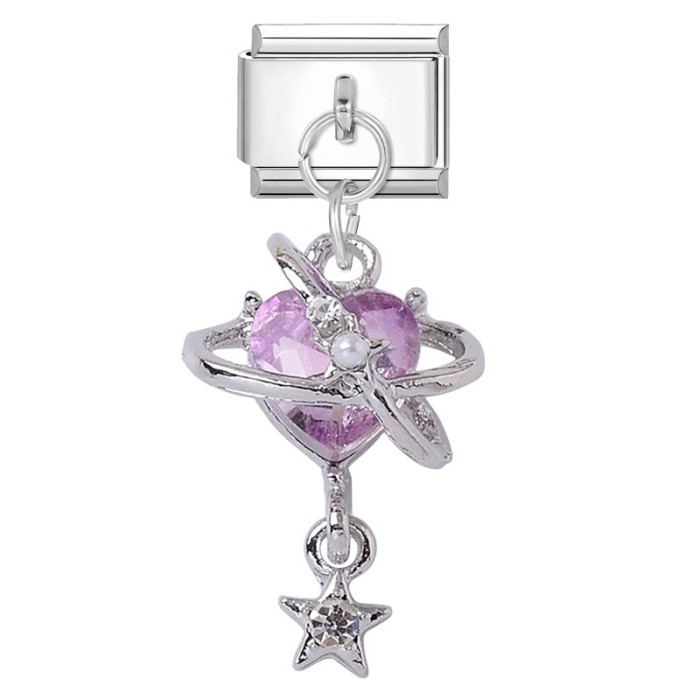 Cross-Border Double Pendant Light Luxury Five-Pointed Star DIY Bracelet Accessories Fashion Creative Module Bracelet Italian Jewelry