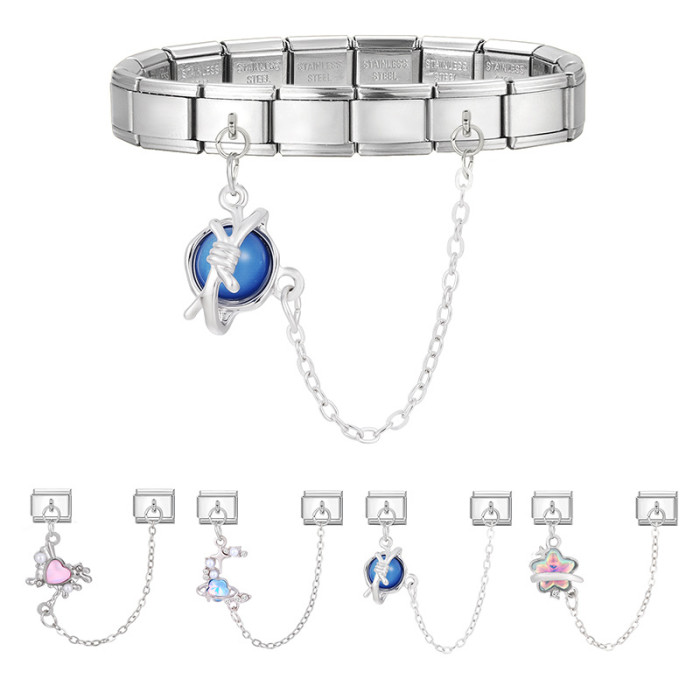 Double Bead Chain Clauses Can Be Spliced DIY Vintage Italian Creative Module Accessories Necklace Bracelet Exquisite Jewelry