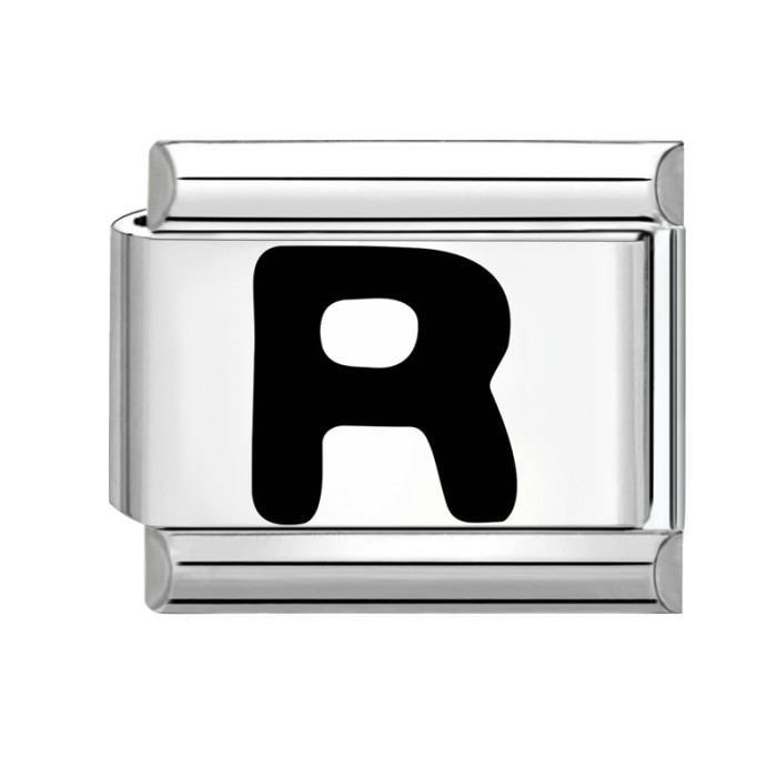 Steel Color Charms Module Fashion DIY Interlocking Bracelet Letter Style Creative Jewelry Multifunctional Exquisite Accessories