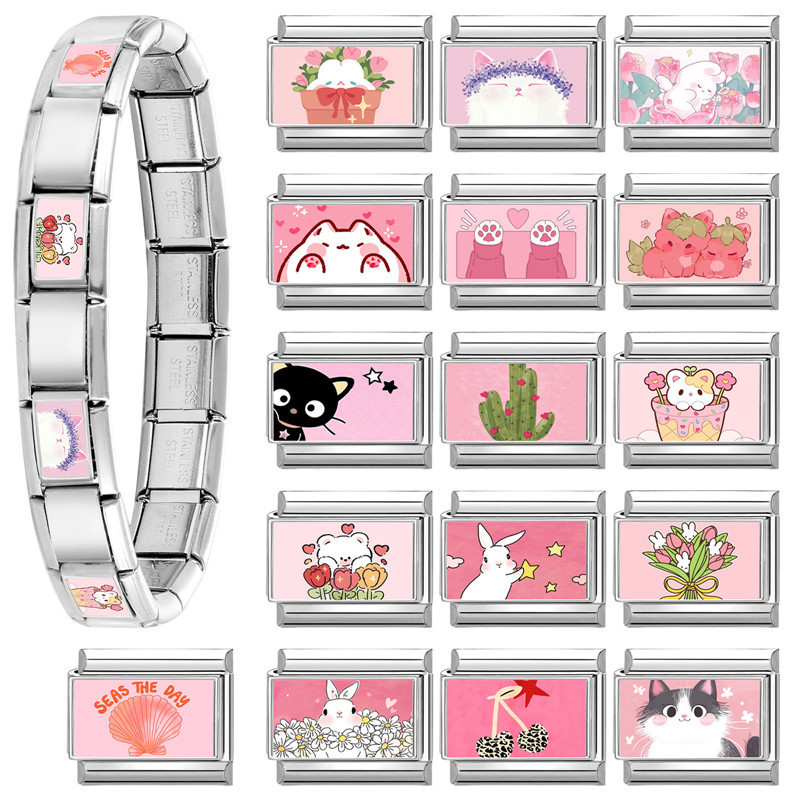 Cross-Border EU Watch Strap Accessories Pink Series Multifunctional Italian Creative DIY Modulable Bracelet