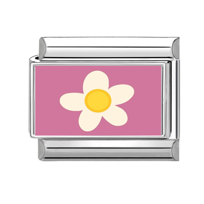 Cross-border EU Pink Eye Flower Element Multifunctional Italian Creative DIY Splicable Module Bracelet