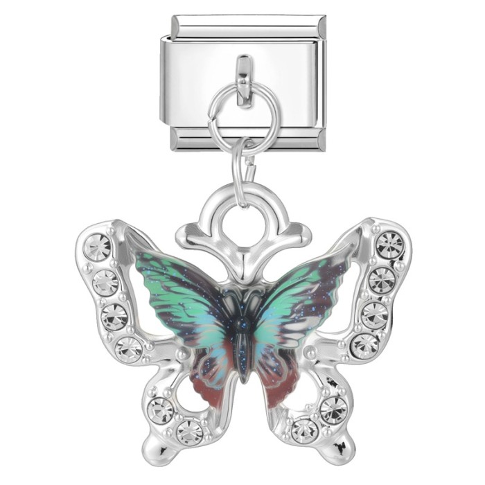 Cross-Border Fashion Personality Butterfly Pendant Italian Module Necklace Bracelet Anklet DIY Exquisite Creative Jewelry