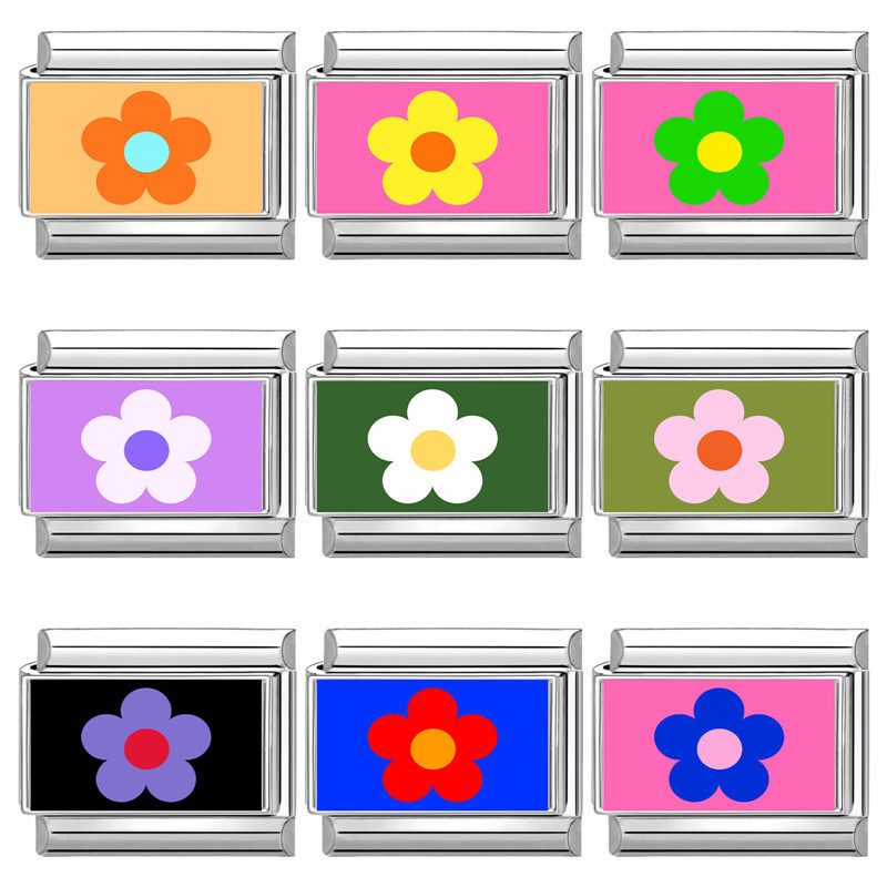 Cross-Border EU Multifunctional Petal Style Italian Colorful Jewelry Creative DIY Splicable Module Bracelet