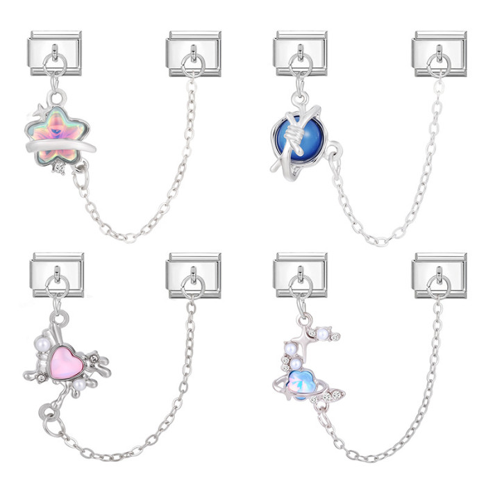 Double Bead Chain Clauses Can Be Spliced DIY Vintage Italian Creative Module Accessories Necklace Bracelet Exquisite Jewelry