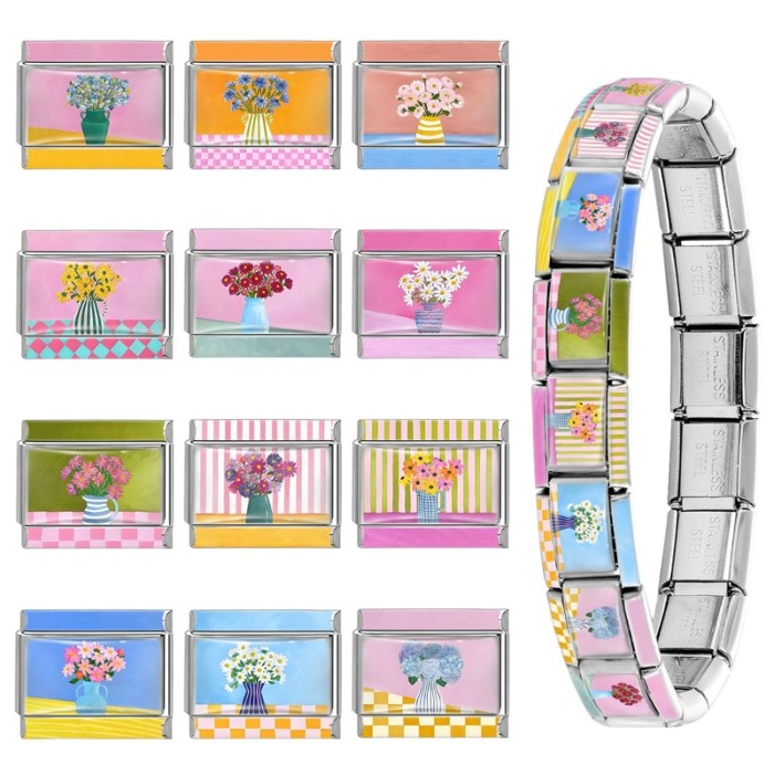 Modular Fashion Fresh Creative Colorful DIY Vase Series Multifunctional Italian Interlocking Modular Bracelet