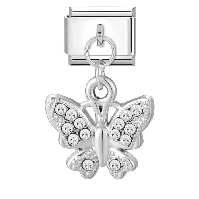 Cross-Border Fashion Personality Butterfly Pendant Italian Module Necklace Bracelet Anklet DIY Exquisite Creative Jewelry