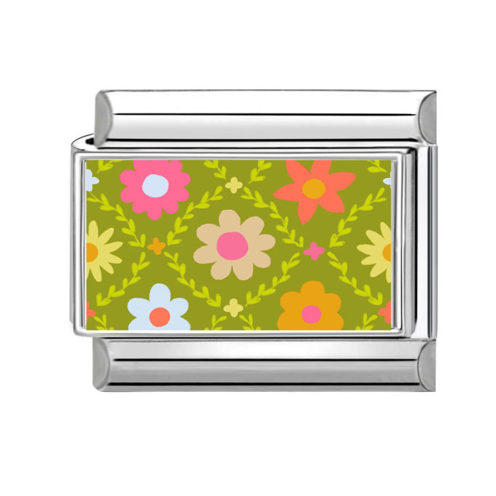 Cross-Border EU Fresh Floral Style Multifunctional Italian Fresh Creative DIY Splicable Module Bracelet