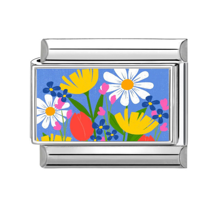 Flower Series DIY Cute Cartoon Style Multi-Functional Module Italian Creative Splicable Jewelry Accessories Bracelet