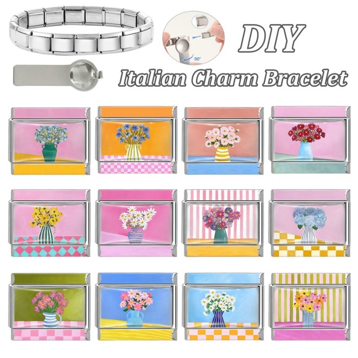 Modular Fashion Fresh Creative Colorful DIY Vase Series Multifunctional Italian Interlocking Modular Bracelet