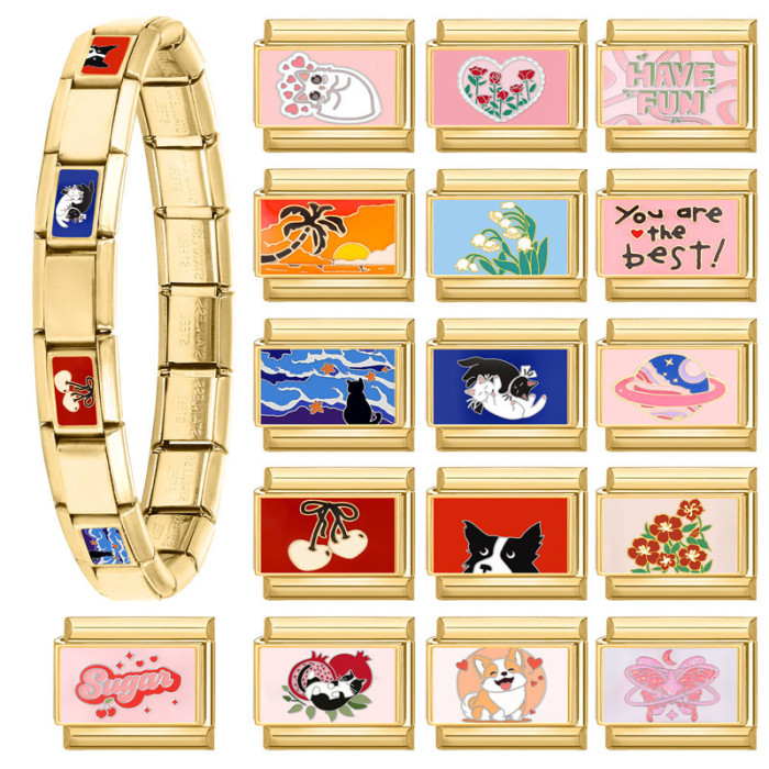 Module Multifunctional Gold DIY Creative Birthday Gift Creative Italian Splicable Jewelry Accessories Bracelet