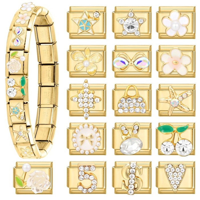Module Charms Gold DIY European Style Bracelet Connectable Sweet Multifunctional Fashion Creative Jewelry Accessories