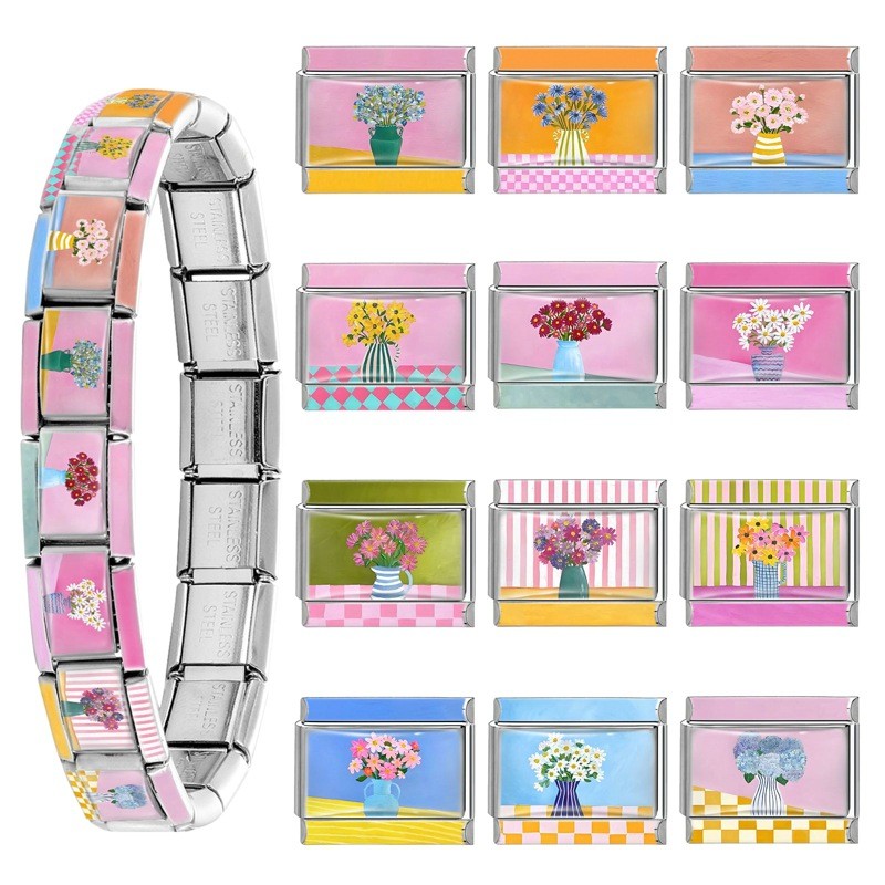 Modular Fashion Fresh Creative Colorful DIY Vase Series Multifunctional Italian Interlocking Modular Bracelet