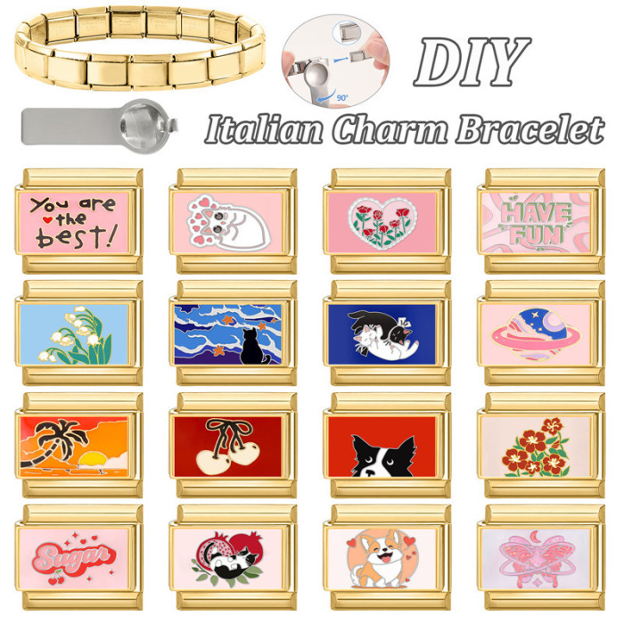 Module Multifunctional Gold DIY Creative Birthday Gift Creative Italian Splicable Jewelry Accessories Bracelet