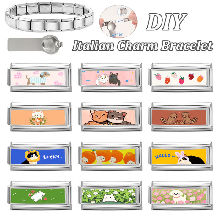 DIY Cute Splicable Long Cute Cartoon Style Modular Creative Multifunctional Fashion Simple Bracelet Jewelry Accessories