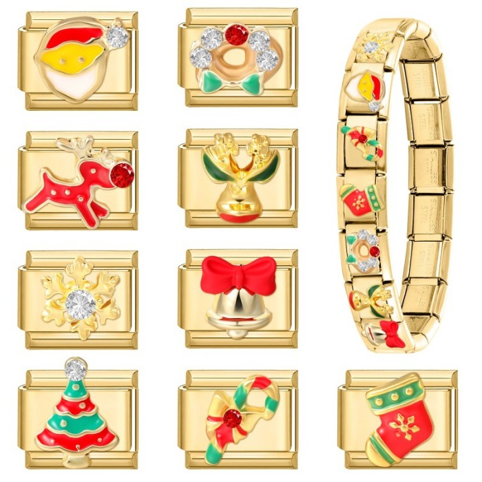 Cross-Border Christmas Celebration Exquisite Versatile DIY Creative Multifunctional Italian Interlocking Module Bracelet