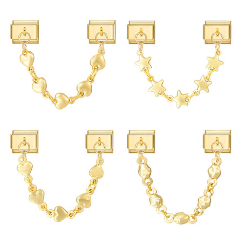 Pendant Creative Double Pendant Bracelet Italian Exquisite DIY Fashion Elegant Ring Anklet Module Jewelry Accessories