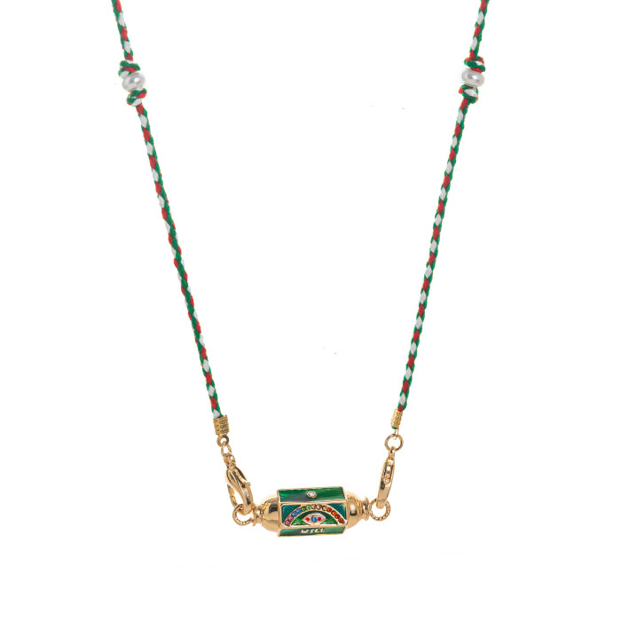 European and American Valentine's Day Color Tarot Necklace Special-Interest Design XINGX Eye Pendant Gold Plated Color Retention