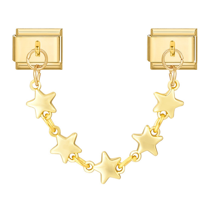 Pendant Creative Double Pendant Bracelet Italian Exquisite DIY Fashion Elegant Ring Anklet Module Jewelry Accessories