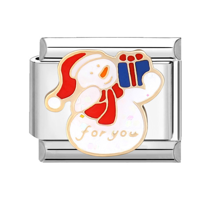 Cross-Border Italian Module Creative Personality Free DIY Cartoon Fashion Christmas Bracelet Accessories DIY Jewelry
