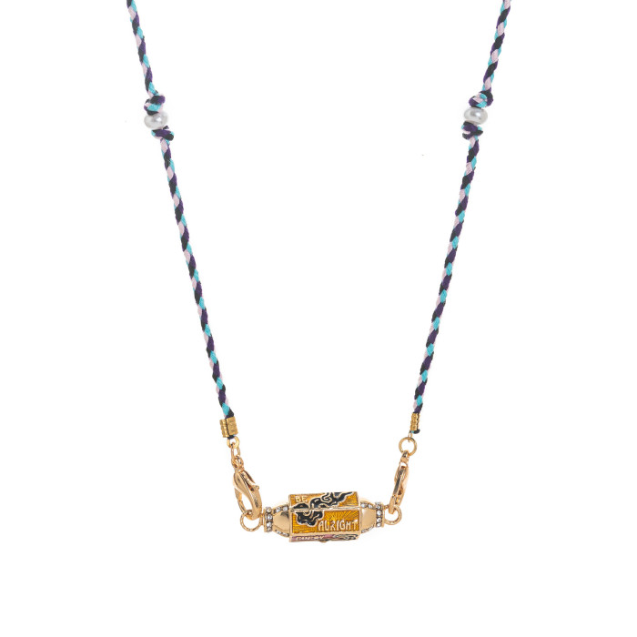 European and American Valentine's Day Color Tarot Necklace Special-Interest Design XINGX Eye Pendant Gold Plated Color Retention