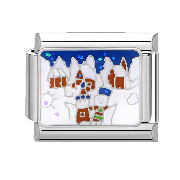 Cross-Border Italian Module Creative Personality Free DIY Cartoon Fashion Christmas Bracelet Accessories DIY Jewelry