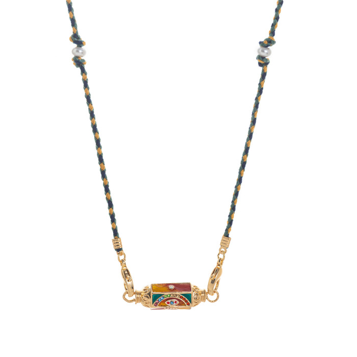 European and American Valentine's Day Color Tarot Necklace Special-Interest Design XINGX Eye Pendant Gold Plated Color Retention