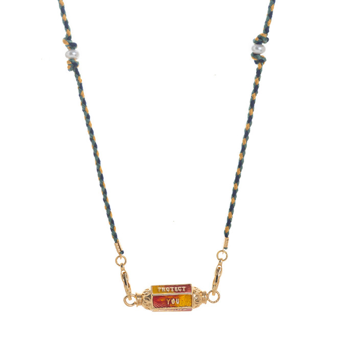 European and American Valentine's Day Color Tarot Necklace Special-Interest Design XINGX Eye Pendant Gold Plated Color Retention