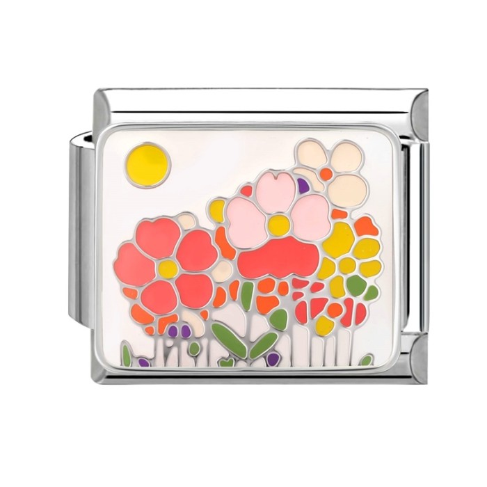 Cross-Border Magic DIY Creative Italian Steel Bottom Flower Module EU Jewelry Handmade Craft Bracelet Accessories