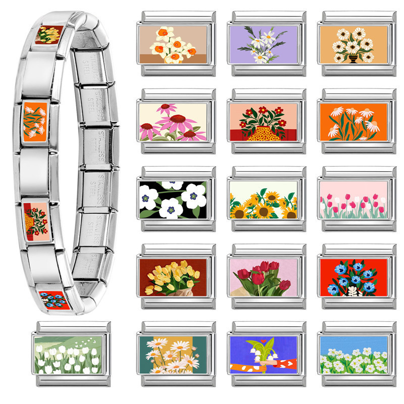 Floral Element Cute Cartoon Style Splicable Sweet Multifunctional DIY Module Creative Bracelet Jewelry Accessories