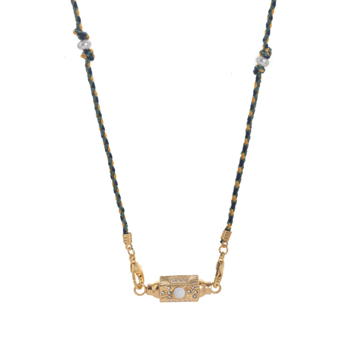 European and American Valentine's Day Color Tarot Necklace Special-Interest Design XINGX Eye Pendant Gold Plated Color Retention