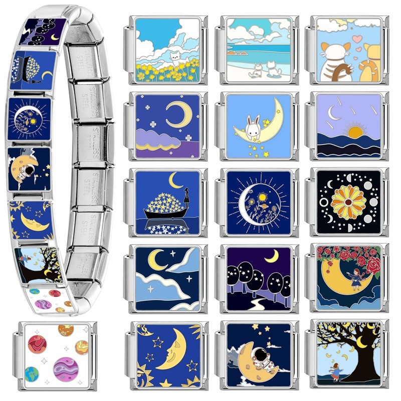 Cross-Border Stitchable Bracelet Fresh Moon Elements Vintage Module DIY Creative Jewelry Multifunctional Exquisite Accessories