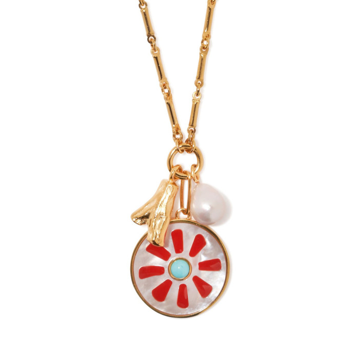 Colorful Multi-Pendant Necklace Star Pendant Heart Pendant Simple Necklace for Women