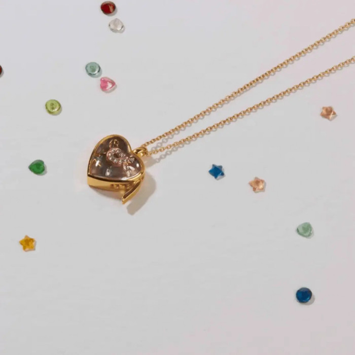 Cross-Border Independent Station Retro Personality Photo Box Pendant Necklace Openable Pendant Hollow Design Transparent Box Clavicle Chain