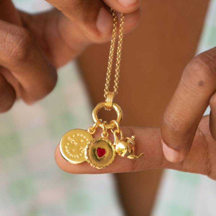 In Stock Stainless Steel DIY Basic Adjustable Chain Collection Heart Round Necklace Furnace Vacuum Plating 18K Gold Color Retention