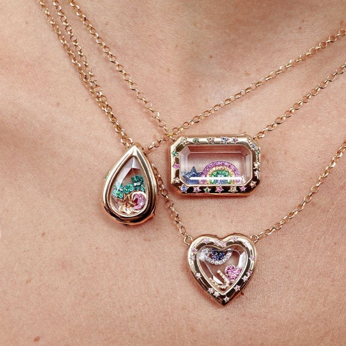 Cross-Border Independent Station Retro Personality Photo Box Pendant Necklace Openable Pendant Hollow Design Transparent Box Clavicle Chain