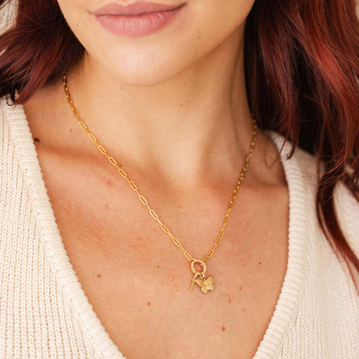 Lucky Angel Number Square Tag Necklace for Women 1-9 Furnace Vacuum Electroplating 18K Real Gold Color Retention
