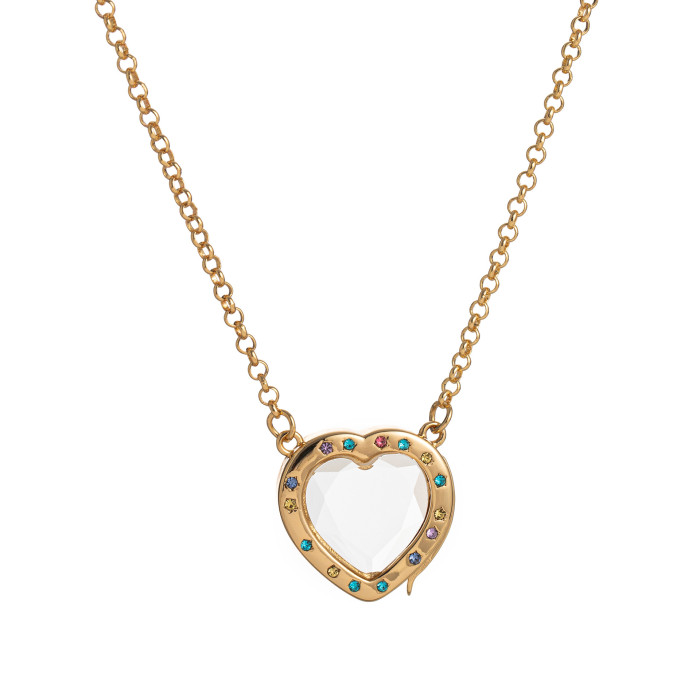 Cross-Border Independent Station Retro Personality Photo Box Pendant Necklace Openable Pendant Hollow Design Transparent Box Clavicle Chain